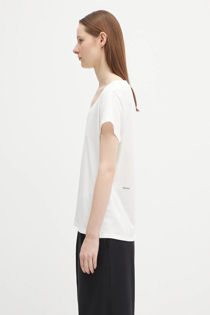 Tričko PANGAIA Pangaia Lightweight Scoop Neck T-Shirt Biela | 10002565, 1
