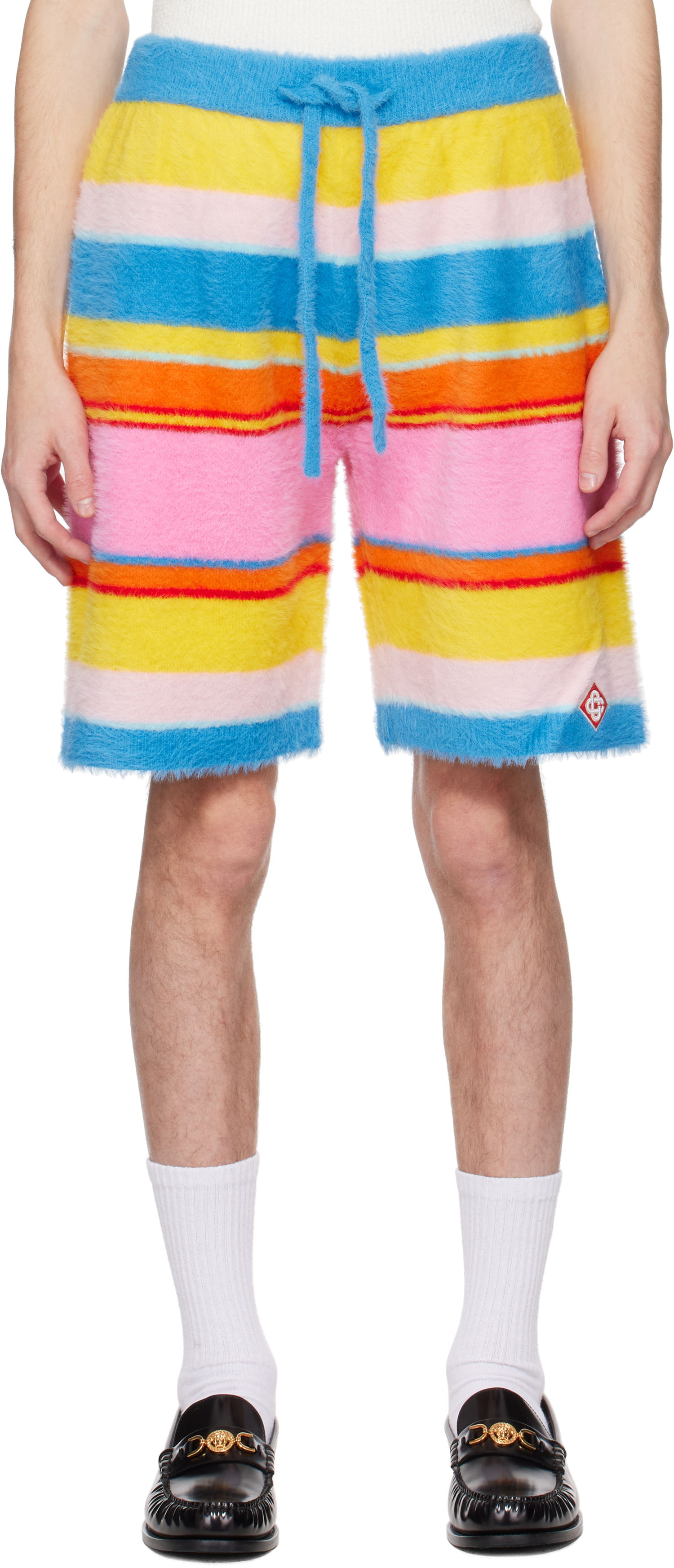 Šortky Casablanca Casablanca Fluffy Stripe Oversized Shorts Rôznofarebný | MS25-KW-905-01, 0