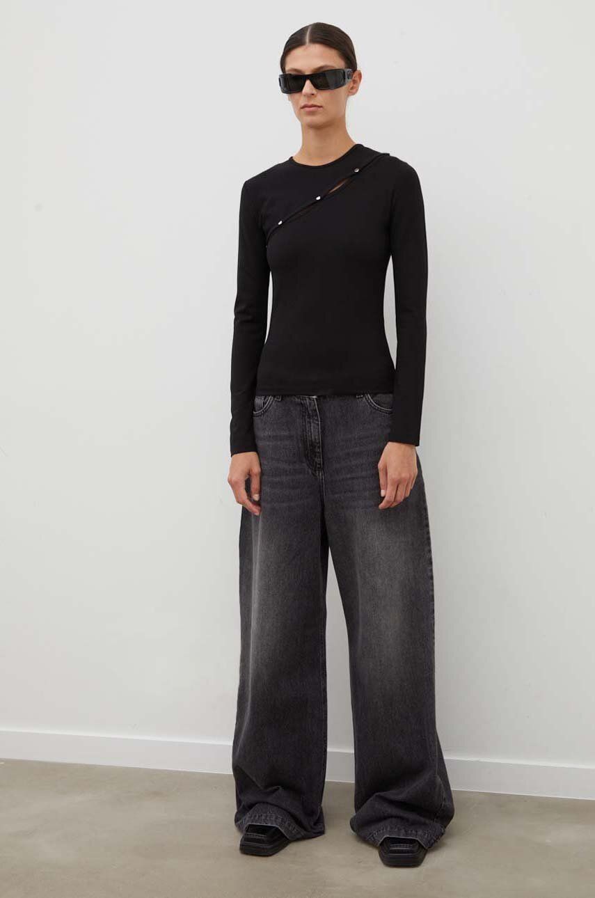 Tričko Samsoe Samsoe Long Sleeve Top Čierna | F23300128, 1