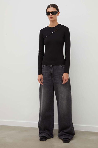 Tričko Samsoe Samsoe Long Sleeve Top Čierna | F23300128, 1