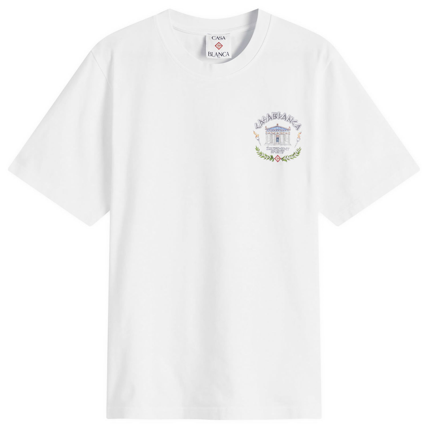 Tričko Casablanca Le Temple Du Sport Graphic T-Shirt Biela | MPS25-JTS-001-08, 0