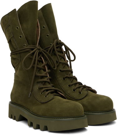 Oblečenie JW Anderson JW Anderson Combat Leather Boots Zelené | BT0100-LA0258, 3