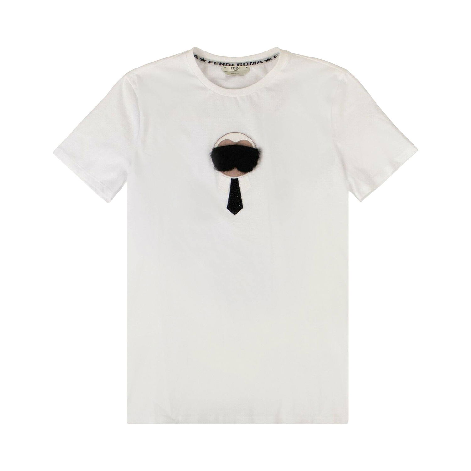 Tričko FENDI Karl Lagerfield x T-Shirt Biela | FS7036 89J FOZNM, 1