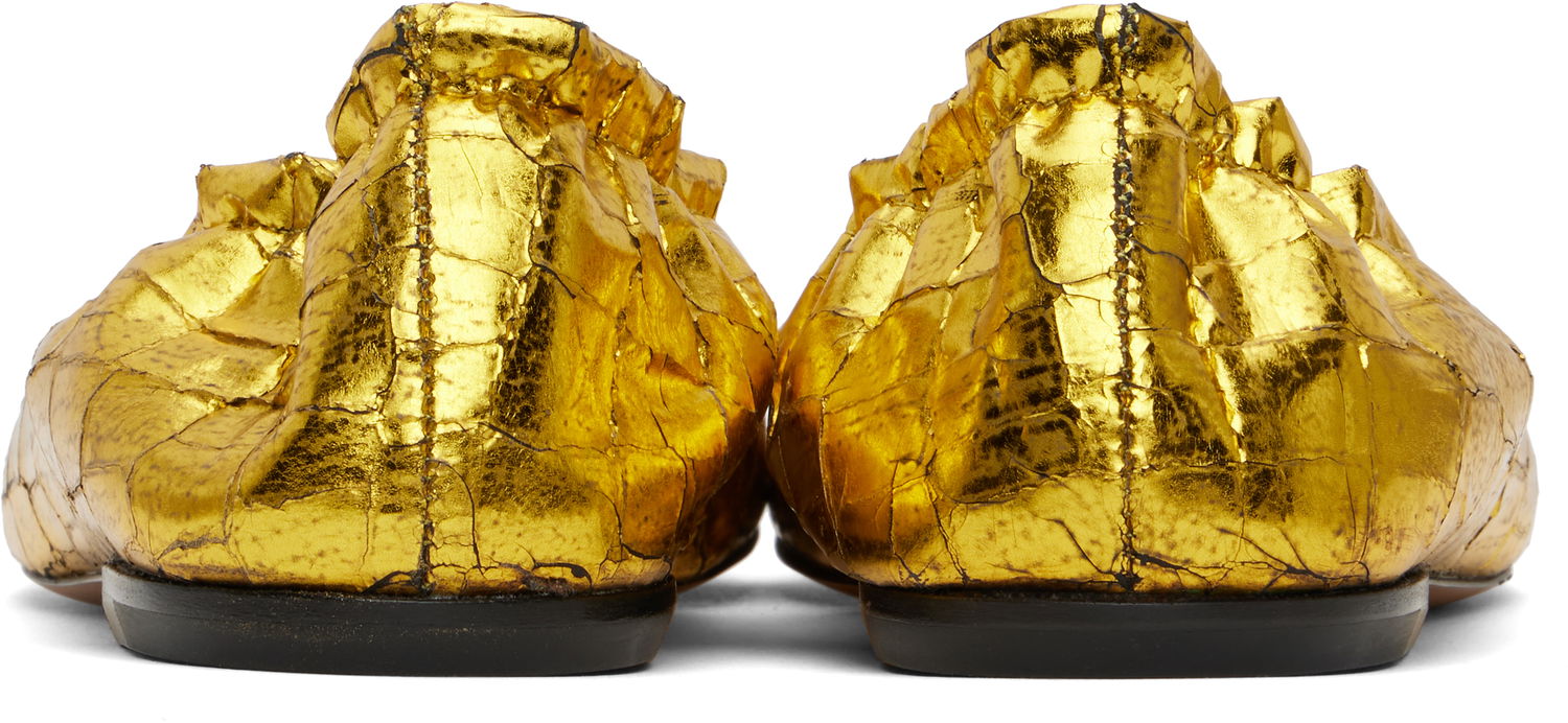 Šaty Dries Van Noten Dries Van Noten Metallic Ballerina Flats Žltá | WS251-1376-208, 1