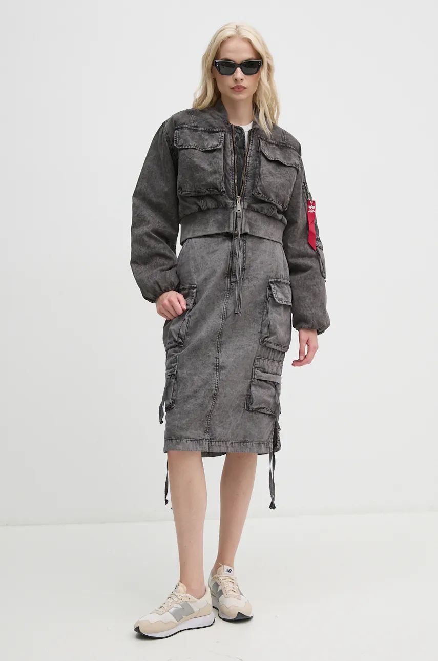 Sukňa Alpha Industries Midi Skirt Šedá | 148068, 1