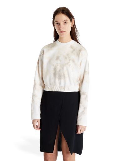 Mikina CALVIN KLEIN Cropped Tie Dye Sweatshirt AOP Biela | J20J221189 0LA