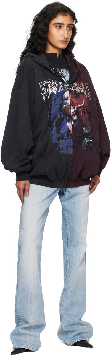 Mikina VETEMENTS Vetements Cradle of Filth Oversized Zip-Up Hoodie Vínová | UCF76ZU900BR, 3