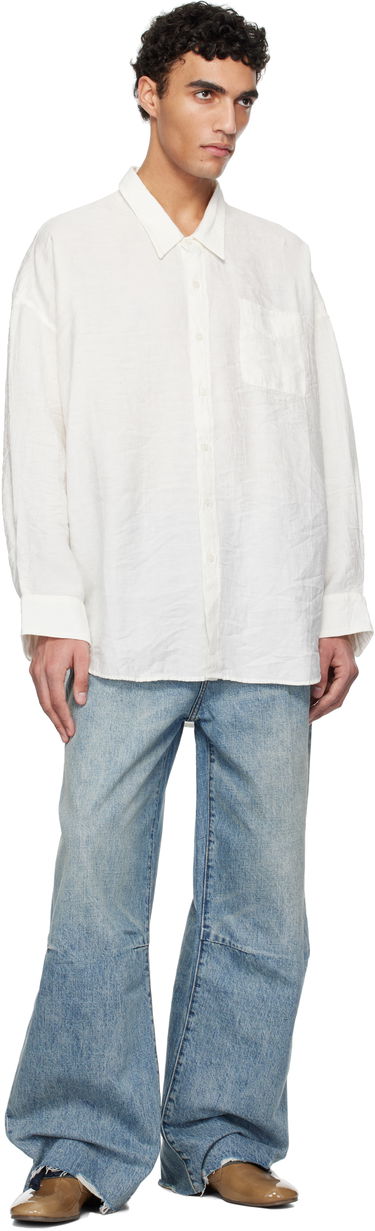 Košeľa R13 R13 Drop Neck Shirt Biela | R13MR004-R364A, 3
