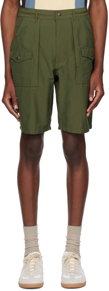 Šortky BEAMS Beams Plus Drawstring Cargo Shorts Zelené | 38250028139, 0