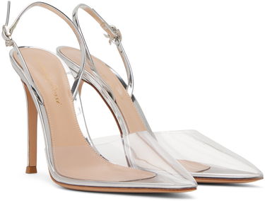 Tenisky a topánky Gianvito Rossi Ribbon D'Orsay 105 Slingback Heels Metalická | G95359.15RIC.PLM, 3