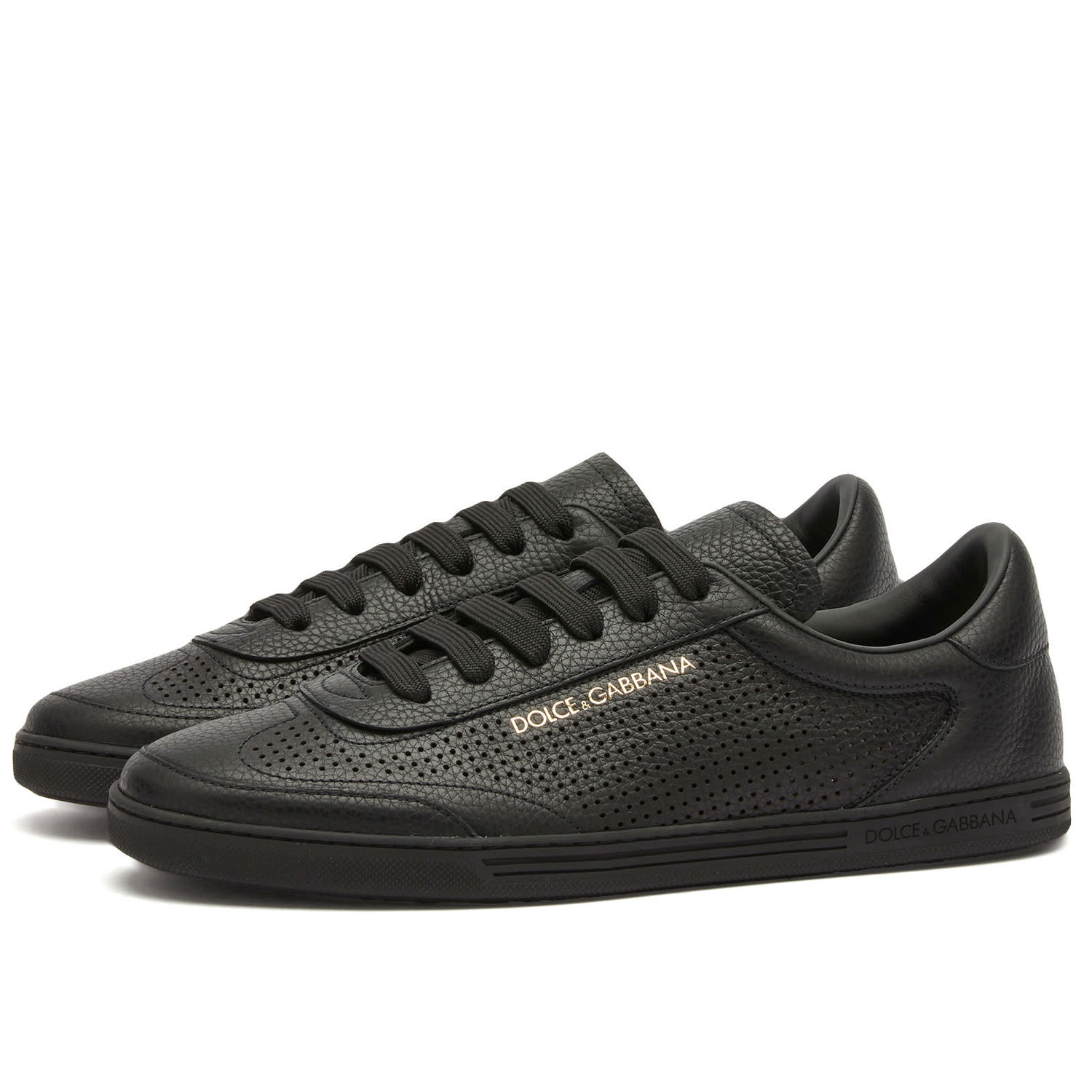 Tenisky a topánky Dolce & Gabbana Saint Tropez Perforated Leather Sneakers Čierna | CS2256AR837-8B956, 0
