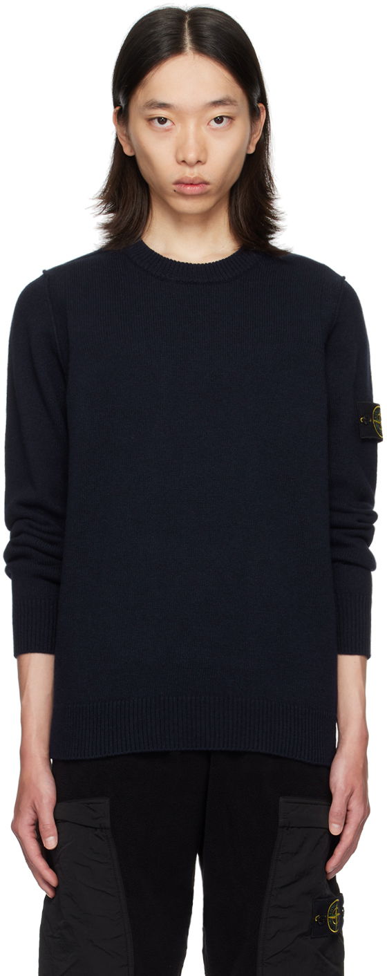 Sveter Stone Island Navy Patch Sweater Čierna | 8115508A3, 0