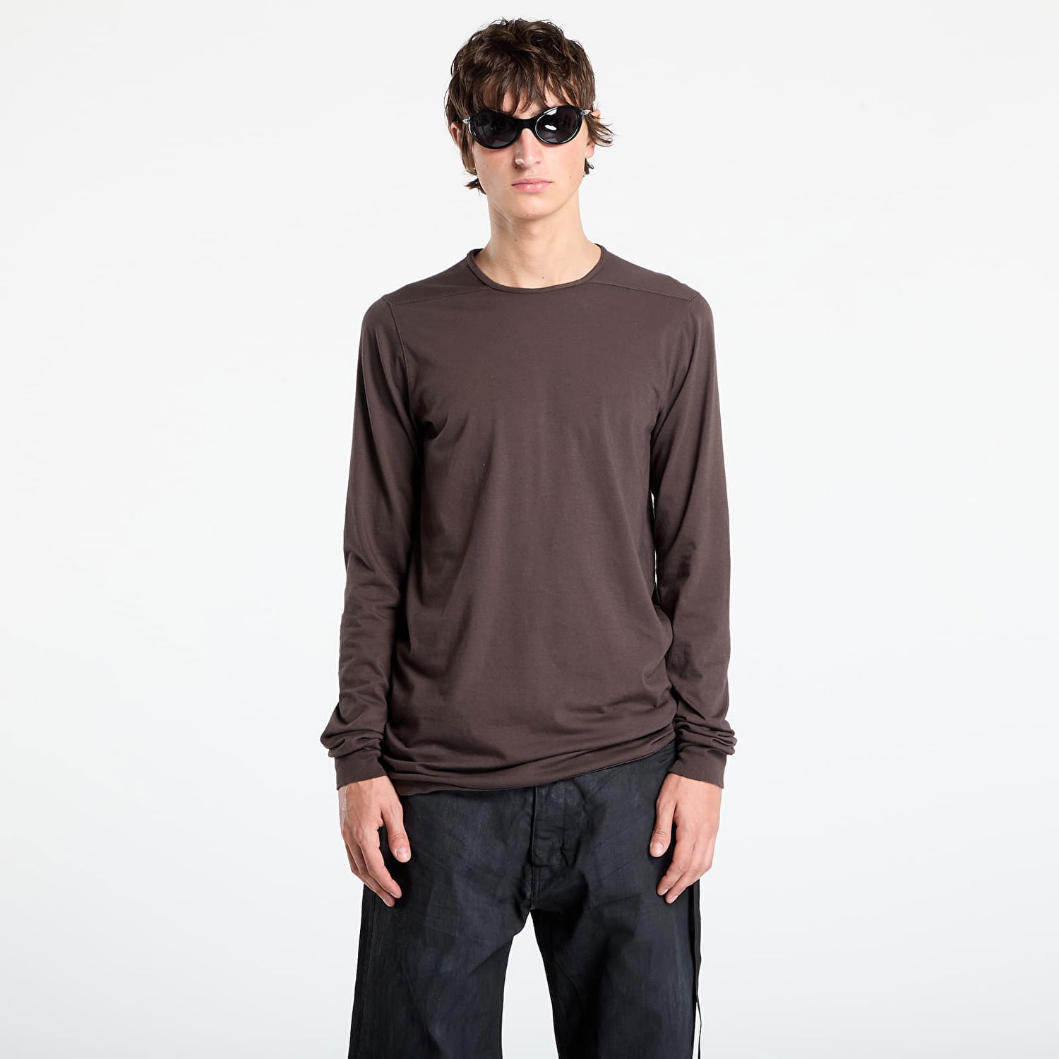 Tričko Rick Owens Rick Owens DRKSHDW Level Longsleeve T-Shirt Hnedá | DU02E7260 RN 78, 0