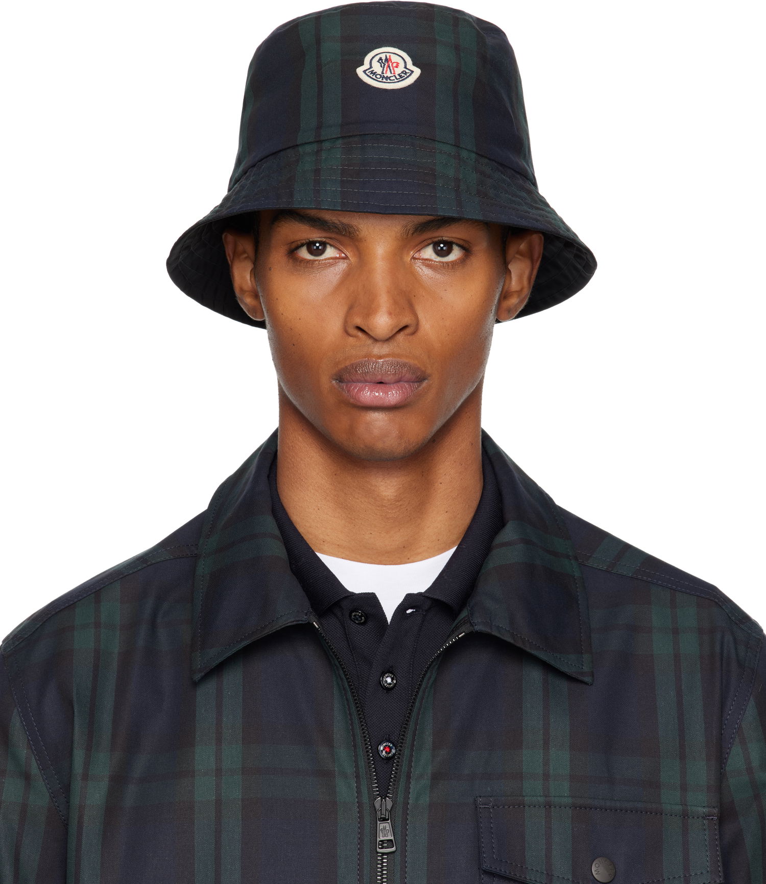 Klobúk Moncler Moncler Reversible Black Watch Tartan Bucket Hat Navy | K20913B00027M7661, 0