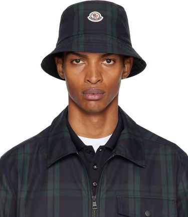 Klobúk Moncler Moncler Reversible Black Watch Tartan Bucket Hat Navy | K20913B00027M7661, 0