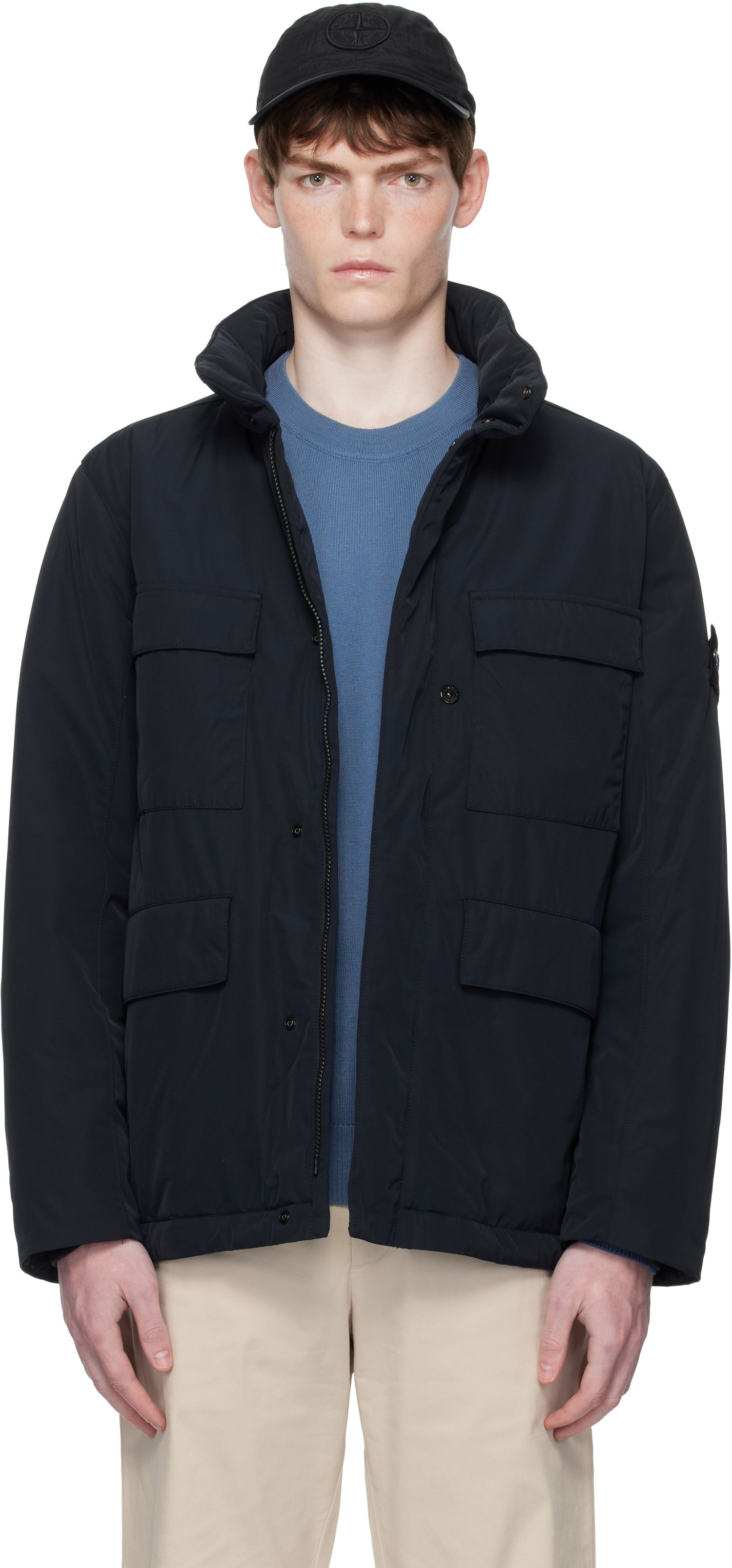 Bunda Stone Island Micro Twill Jacket Navy | K2S15 4100049 S0026, 0
