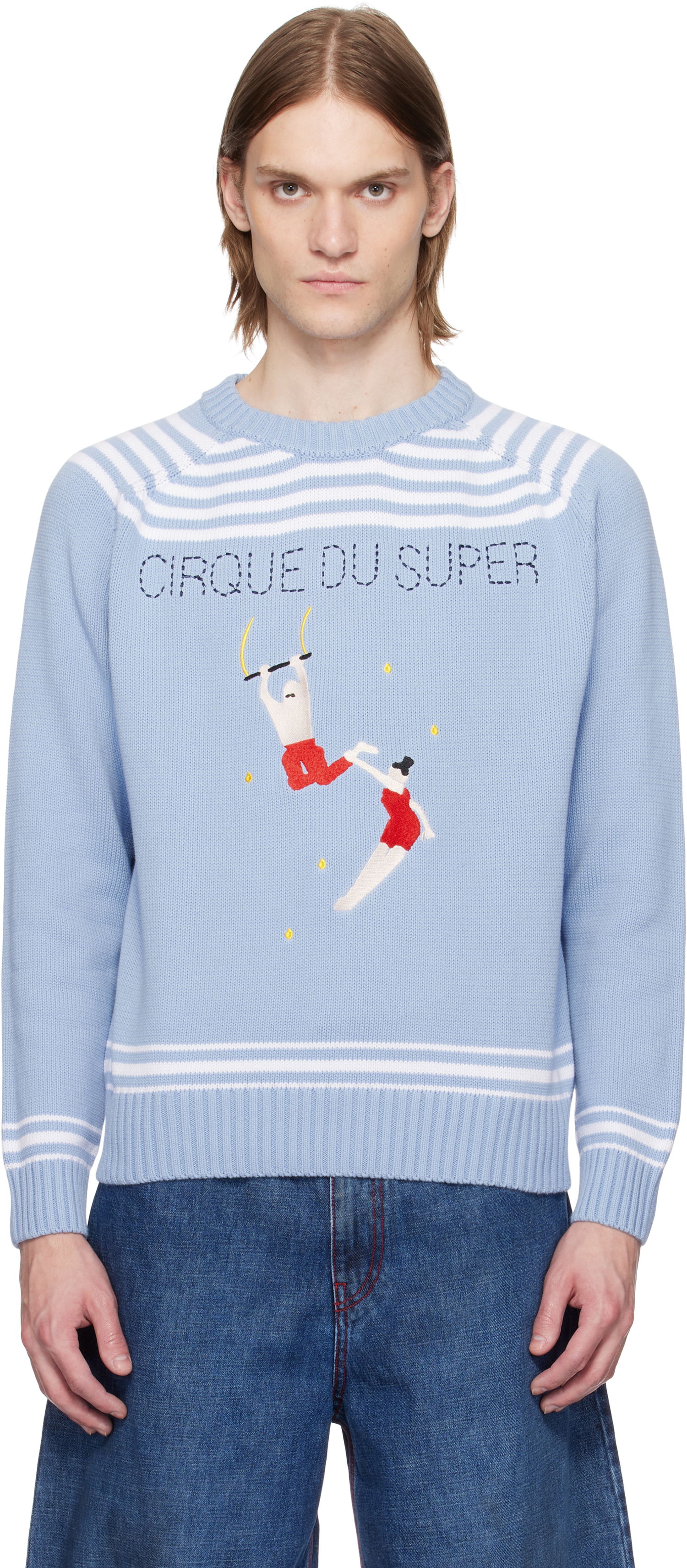 Sveter KidSuper KidSuper Cirque du Soleil Edition 'Cirque' Sweater Modrá | SS25-SW-11, 0