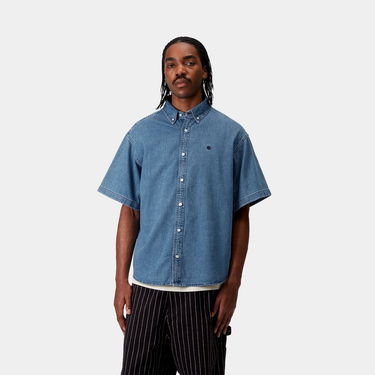Košeľa Carhartt WIP Carhartt WIP Lucas Short Sleeve Shirt Modrá | I034575_9, 0