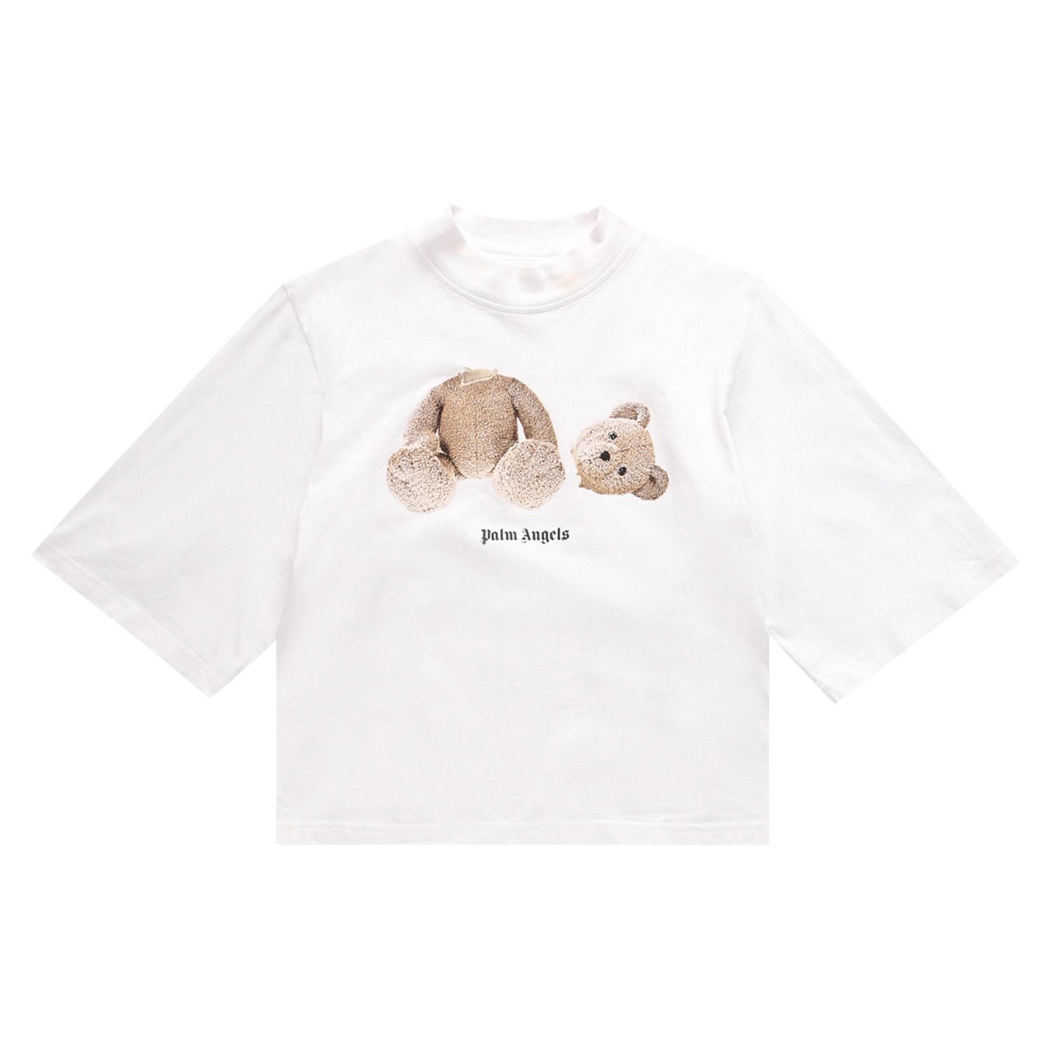 Tričko Palm Angels Bear Cropped Tee Biela | PWAA020C99JER0010160, 1