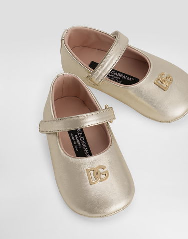 Tenisky a topánky Dolce & Gabbana Dolce & Gabbana Laminated Nappa Leather Newborn Ballet Flats Metalická | DK0161AJ13380988, 3