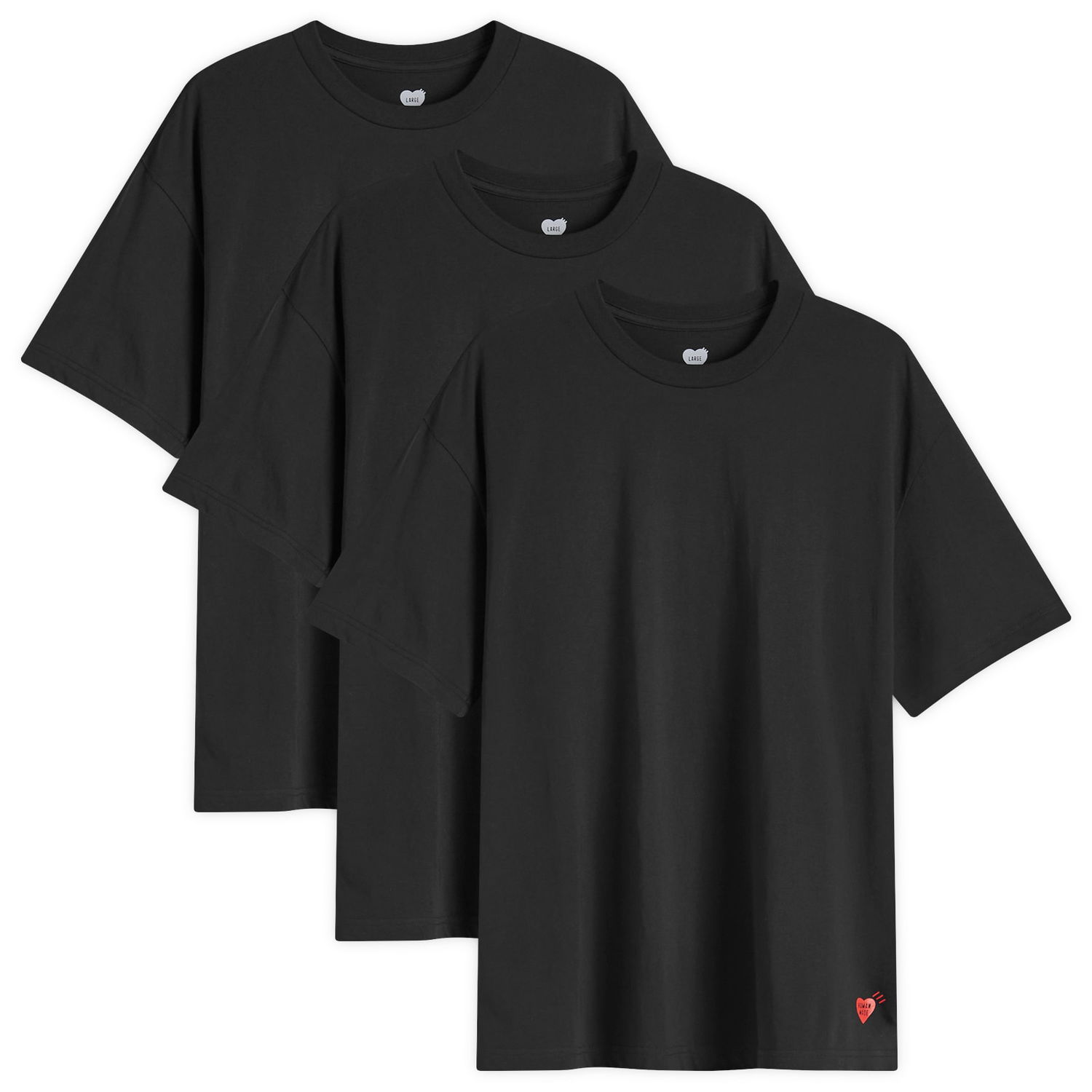 Tričko Human Made 3-Pack T-Shirt Set Čierna | HM28CS048-BK, 0