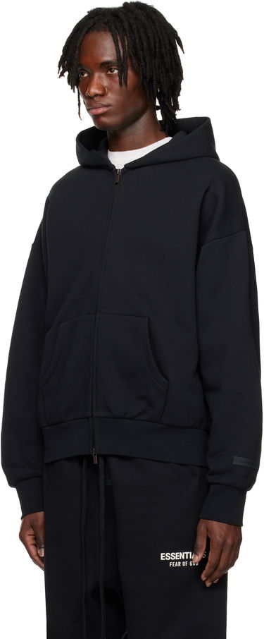 Mikina Fear of God ESSENTIALS Classic Full Zip-Up Hoodie Čierna | 192AS254780F, 3