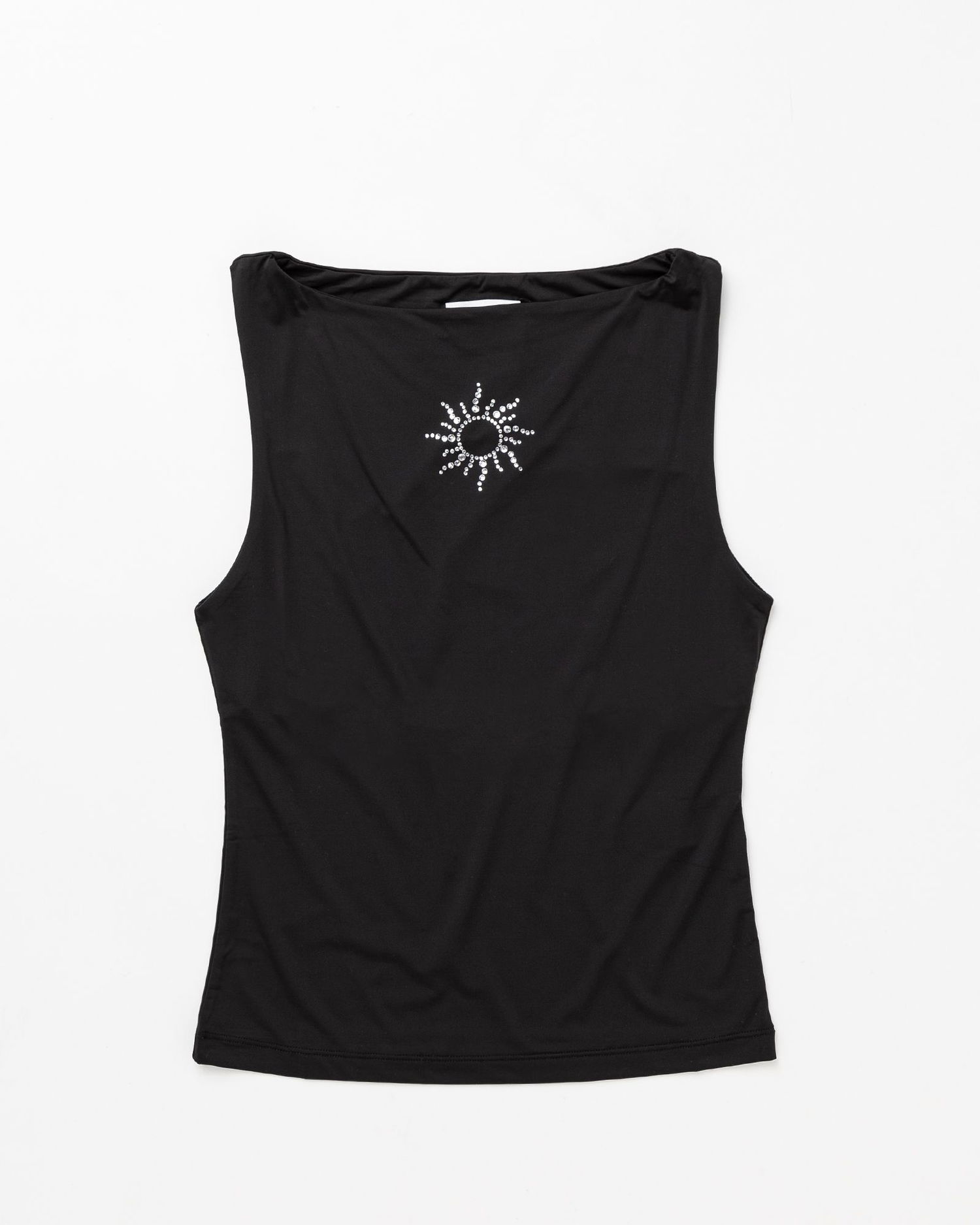 Tielko envii Black Rhinestone Sun Tank Top Čierna | E24400064-BLACK, 0