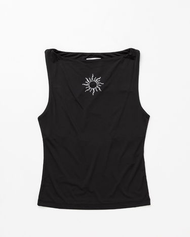 Tielko envii Black Rhinestone Sun Tank Top Čierna | E24400064-BLACK, 0