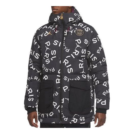 Prešívaná bunda Jordan Paris Saint-Germain Hooded Down Jacket Čierna | CK9737-010