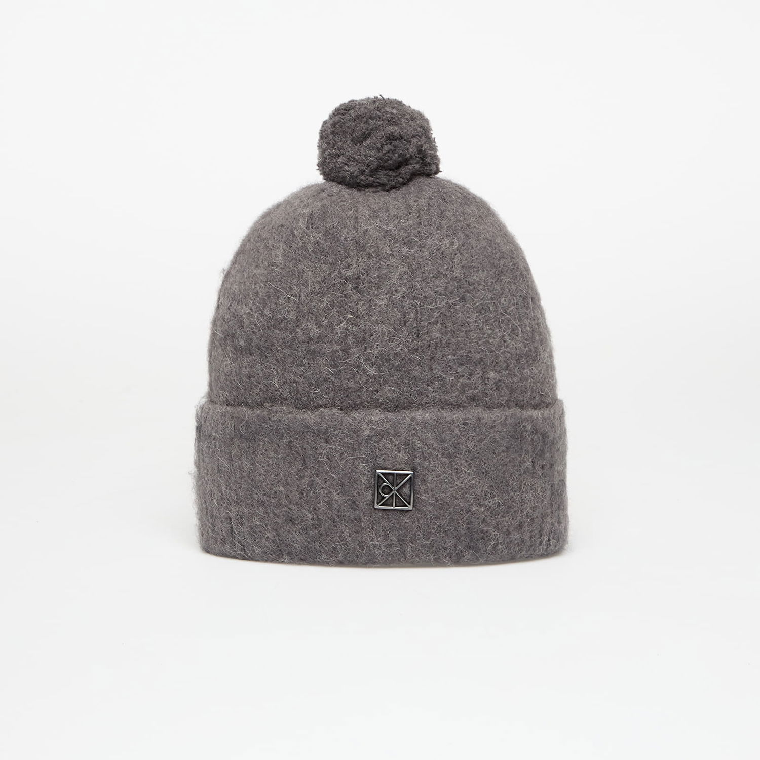 Kulicha CALVIN KLEIN Calvin Klein Emblem Brushed Pom-pom Beanie Universal Šedá | LV04D8067G N3Z, 0
