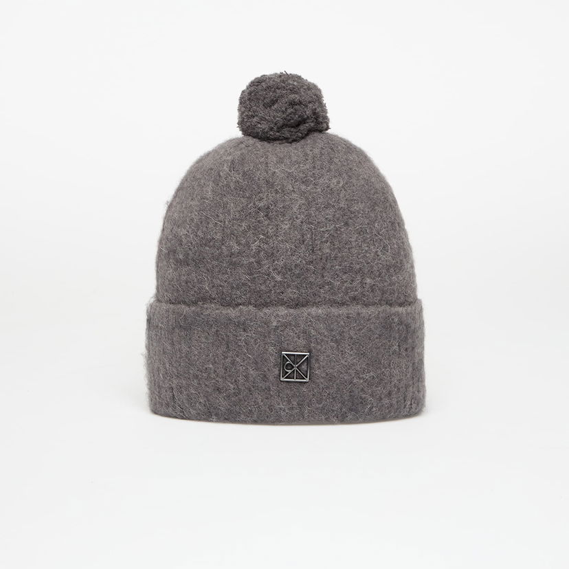 Kulicha CALVIN KLEIN Calvin Klein Emblem Brushed Pom-pom Beanie Universal Šedá | LV04D8067G N3Z