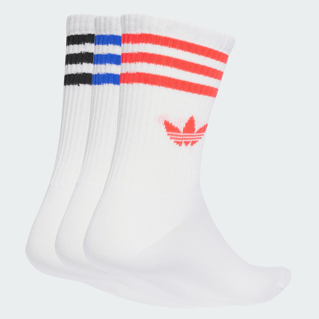 Ponožky adidas Performance 3-Stripes Crew Socks - 3 Pairs Biela | JV7404, 0