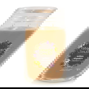 Sviečka Yankee Candle Signature Large Jar 2 Wicks Golden Pumpkin Hnedá | 43490, 0
