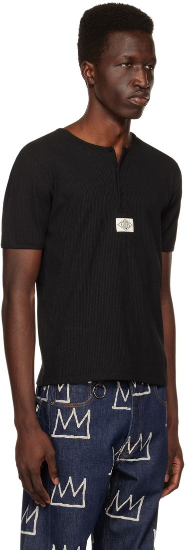 Tričko Études Strike Henley T-Shirt Čierna | E23MM163B00299, 1