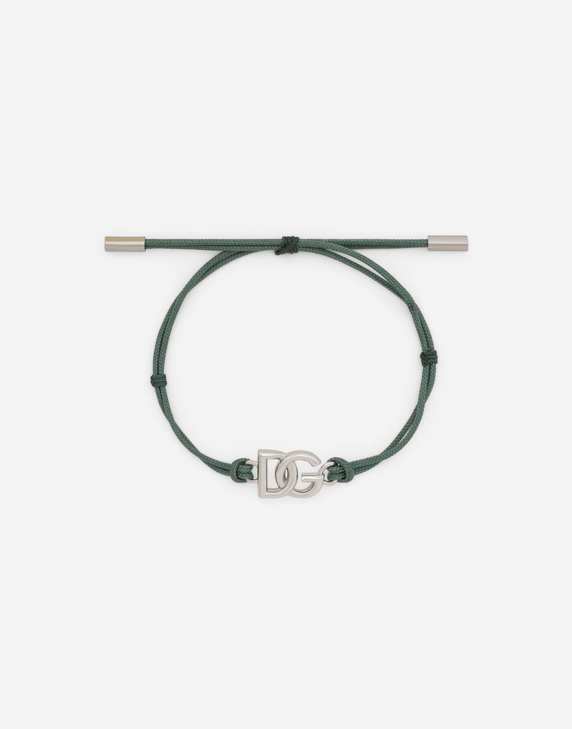 Náramok Dolce & Gabbana Cord Bracelet With Logo Zelené | WBP5L1W1111V0153