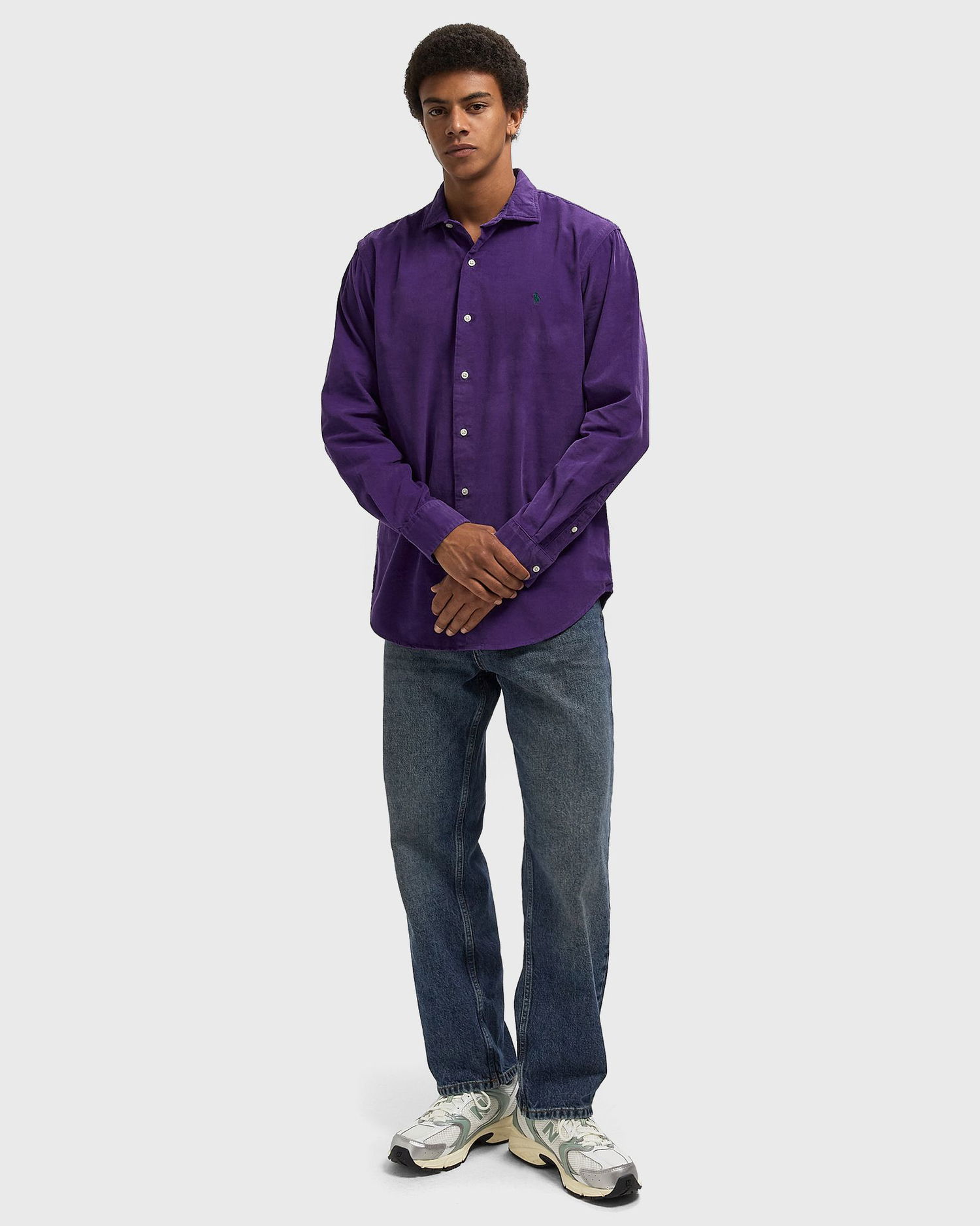 Košeľa Polo by Ralph Lauren Corduroy Long Sleeve Button-Front Shirt Fialová | 710P00518010, 1