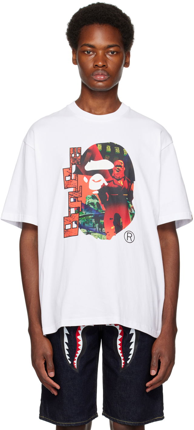 Tričko BAPE Head Graphic T-Shirt Biela | 001CSJ801054I, 0