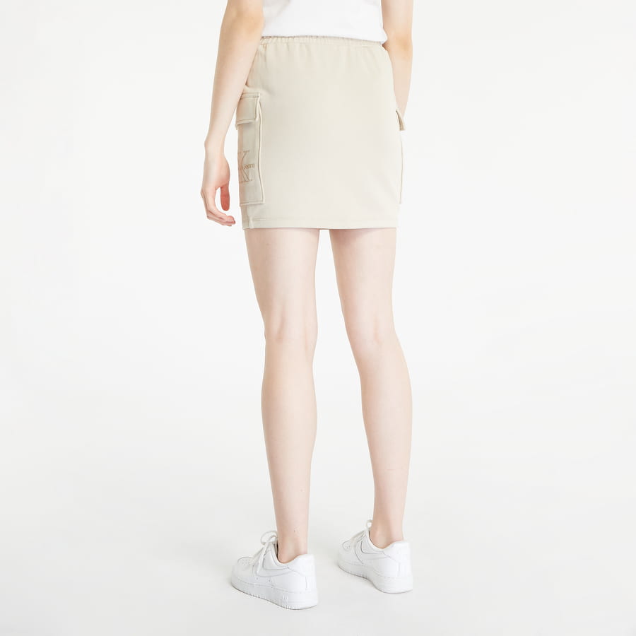 Sukňa CALVIN KLEIN JEANS Embroidered Monologo Straight Skirt Béžová | J20J220790 ACI, 1