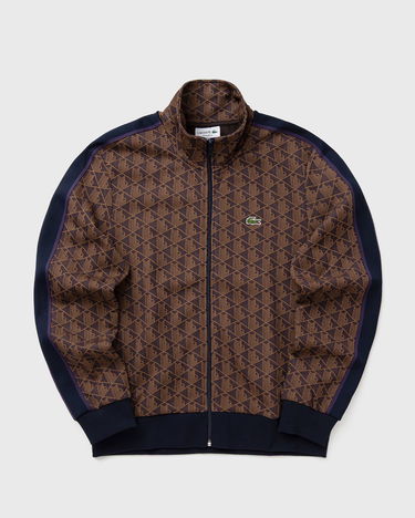 Mikina Lacoste Monogram Pattern Full-Zip Track Sweatshirt with Side Stripes Rôznofarebný | SH1368-9I4, 0