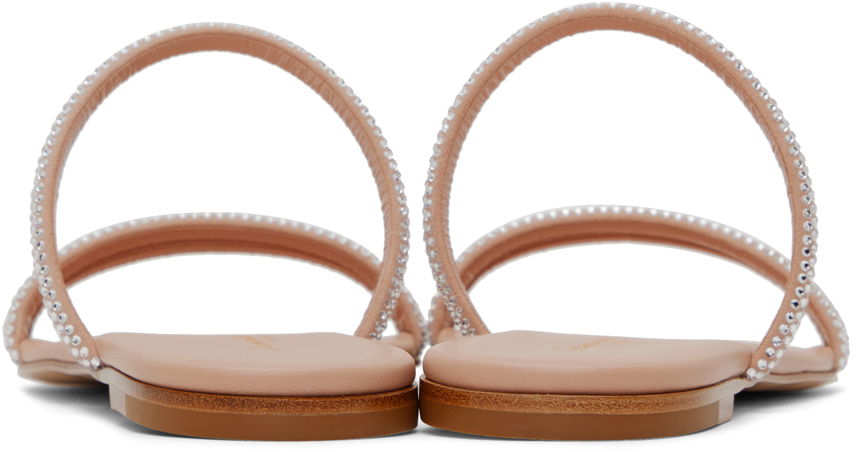 Tenisky a topánky Gianvito Rossi Cannes 05 Crystal Embellished Flat Sandals Béžová | G16120.05CUO.XCN, 1