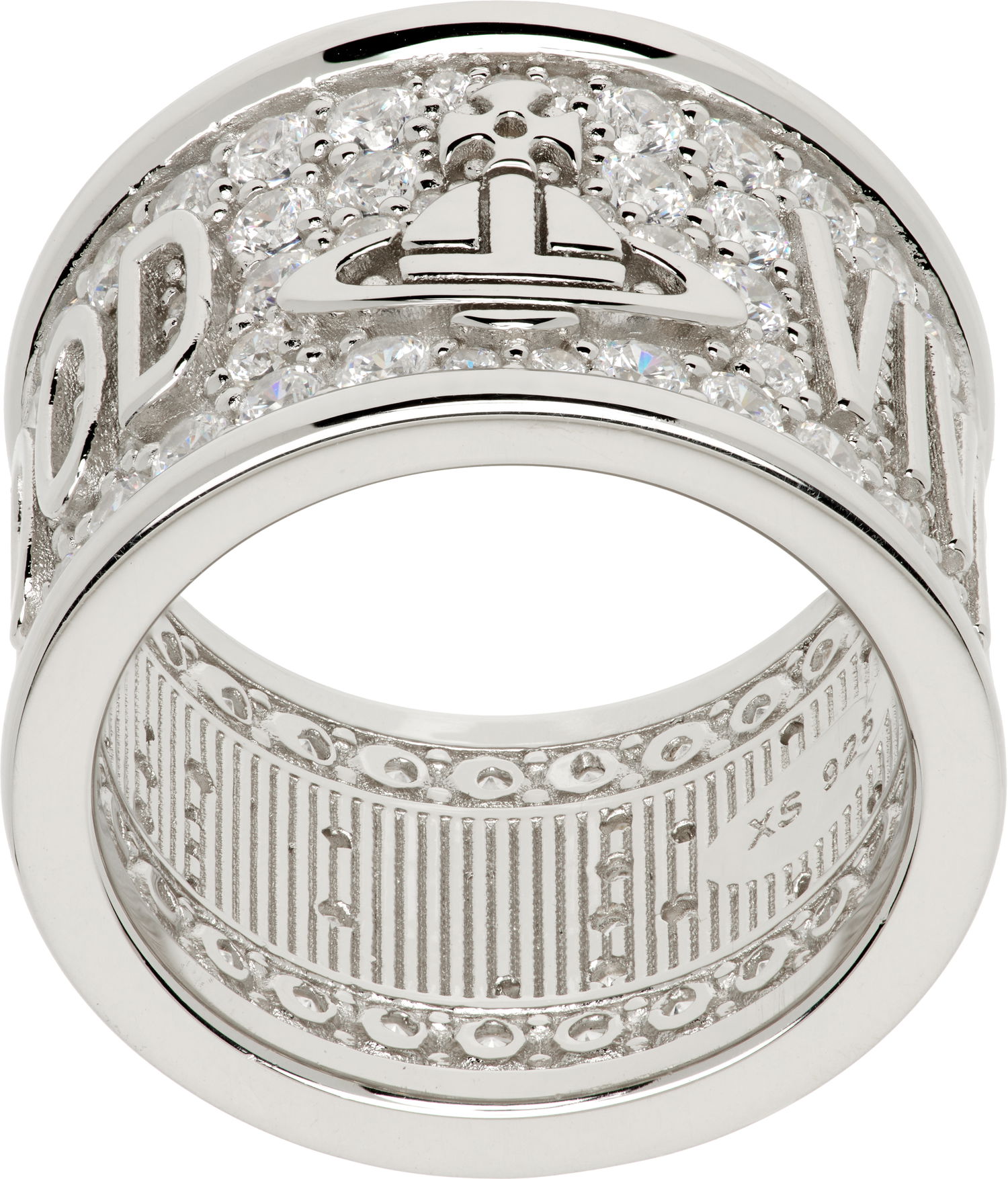 Prsteň Vivienne Westwood Portsea Orb Logo Crystal-Embellished Band Ring Metalická | 6404018J-01P102-, 0