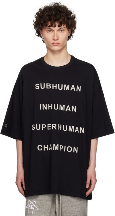 Tričko Rick Owens Rick Owens Champion Edition Tommy T-Shirt Čierna | CM01E1675 CHJG JERSEY, 0
