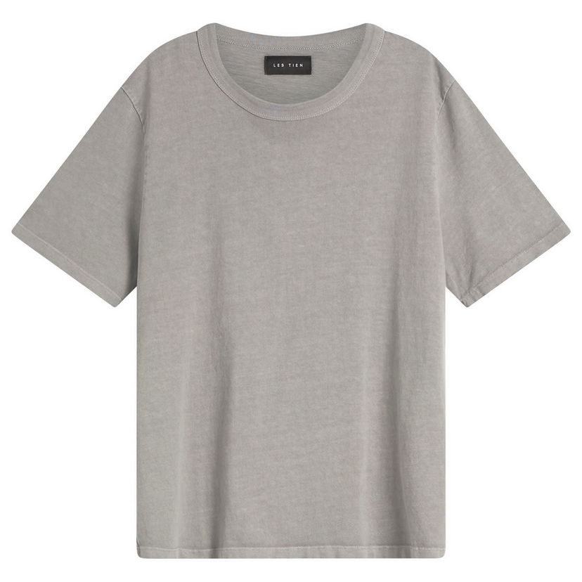 Tričko LES TIEN Heavyweight Binded Neck T-Shirt Šedá | HV-2082-WGRS