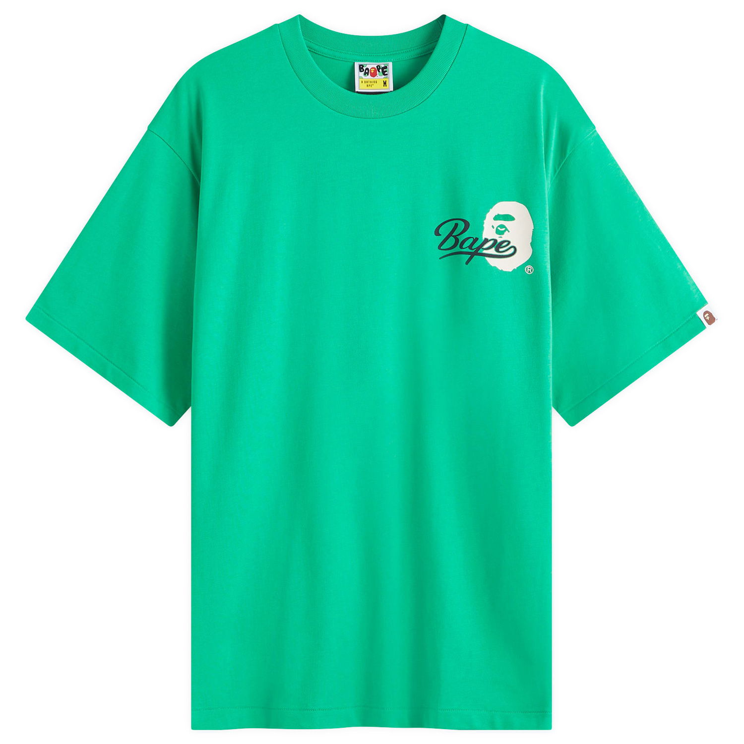 Tričko BAPE Cursive College Logo T-Shirt Zelené | 001TEK801303M-GRN, 0