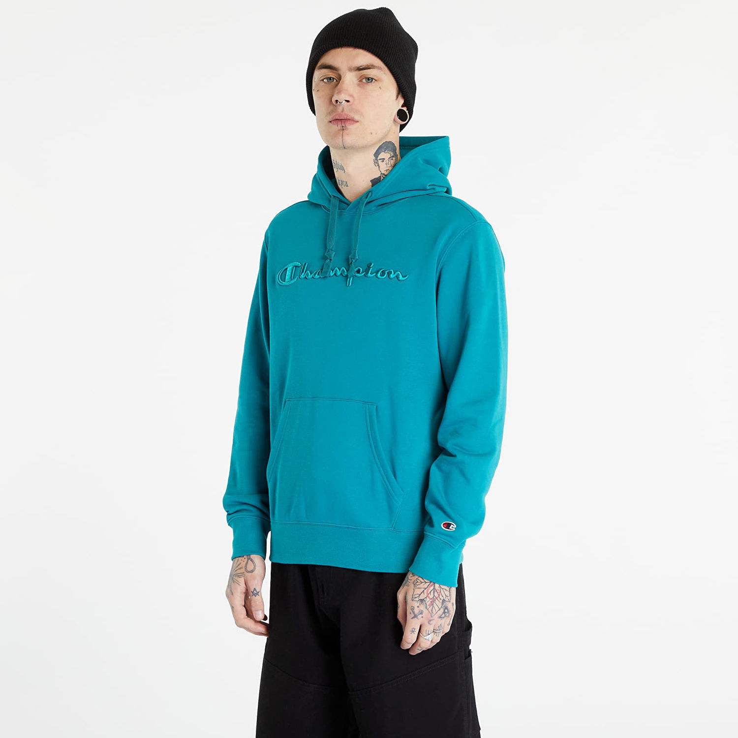 Mikina Champion Hoodie Tyrkysová | 218486 CHA BS165, 0