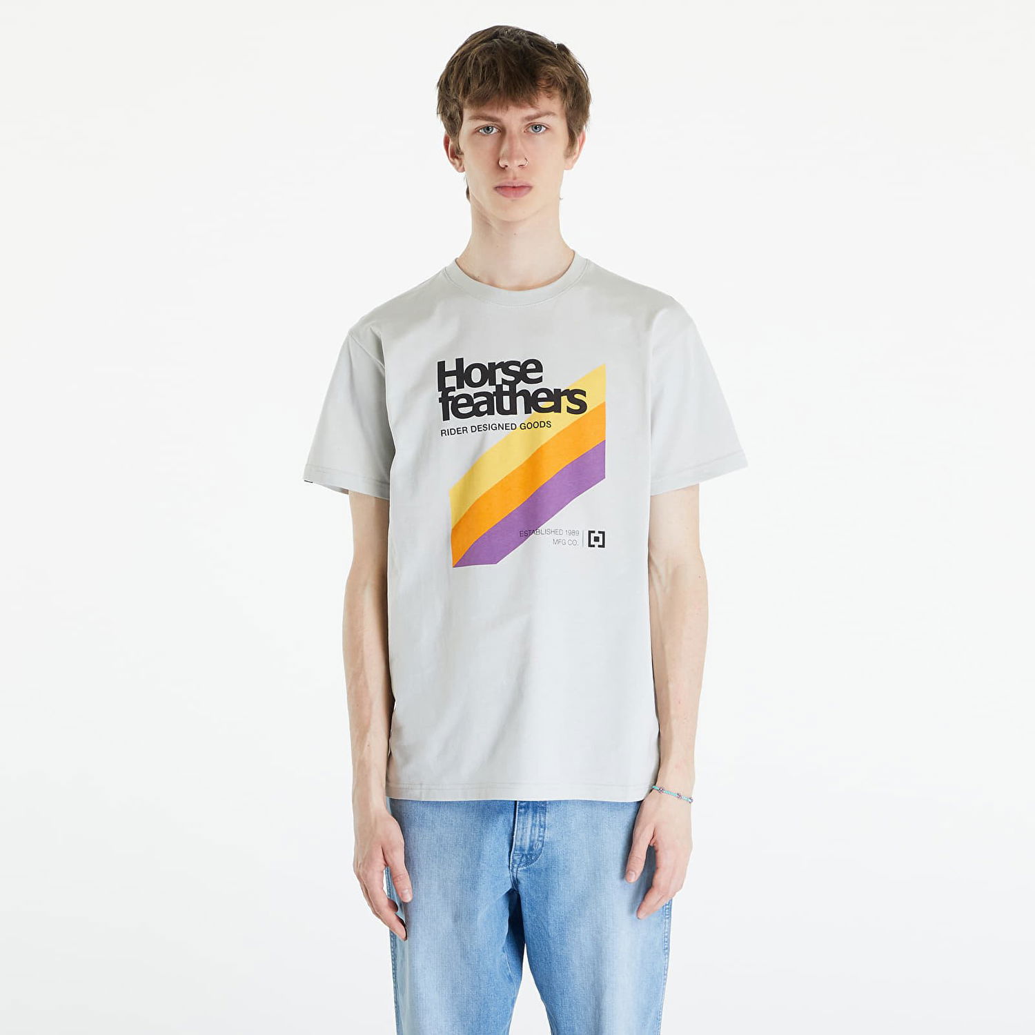 Tričko Horsefeathers VHS T-Shirt Cement Šedá | SM1339B, 0