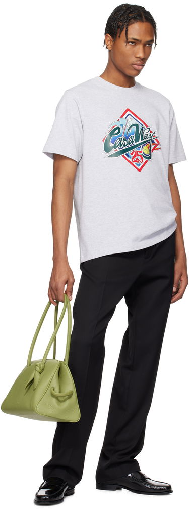 Tričko Casablanca Casablanca Casa Way World Series Print T-Shirt XXL Šedá | MS25-JTS-001-02, 4