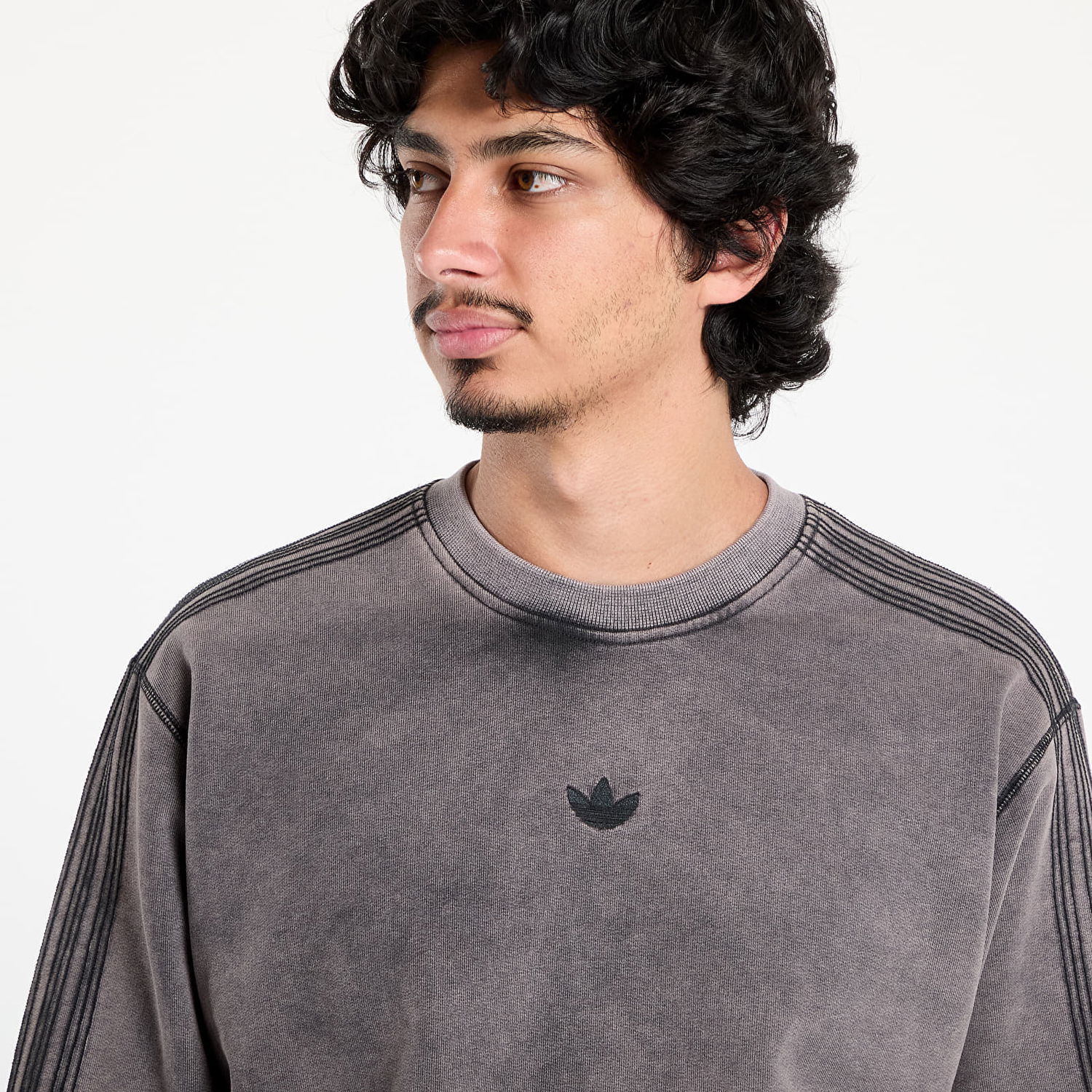 Mikina adidas Performance Premium Essentials Retro Washed Crew Sweatshirt Hnedá | JD0246, 1