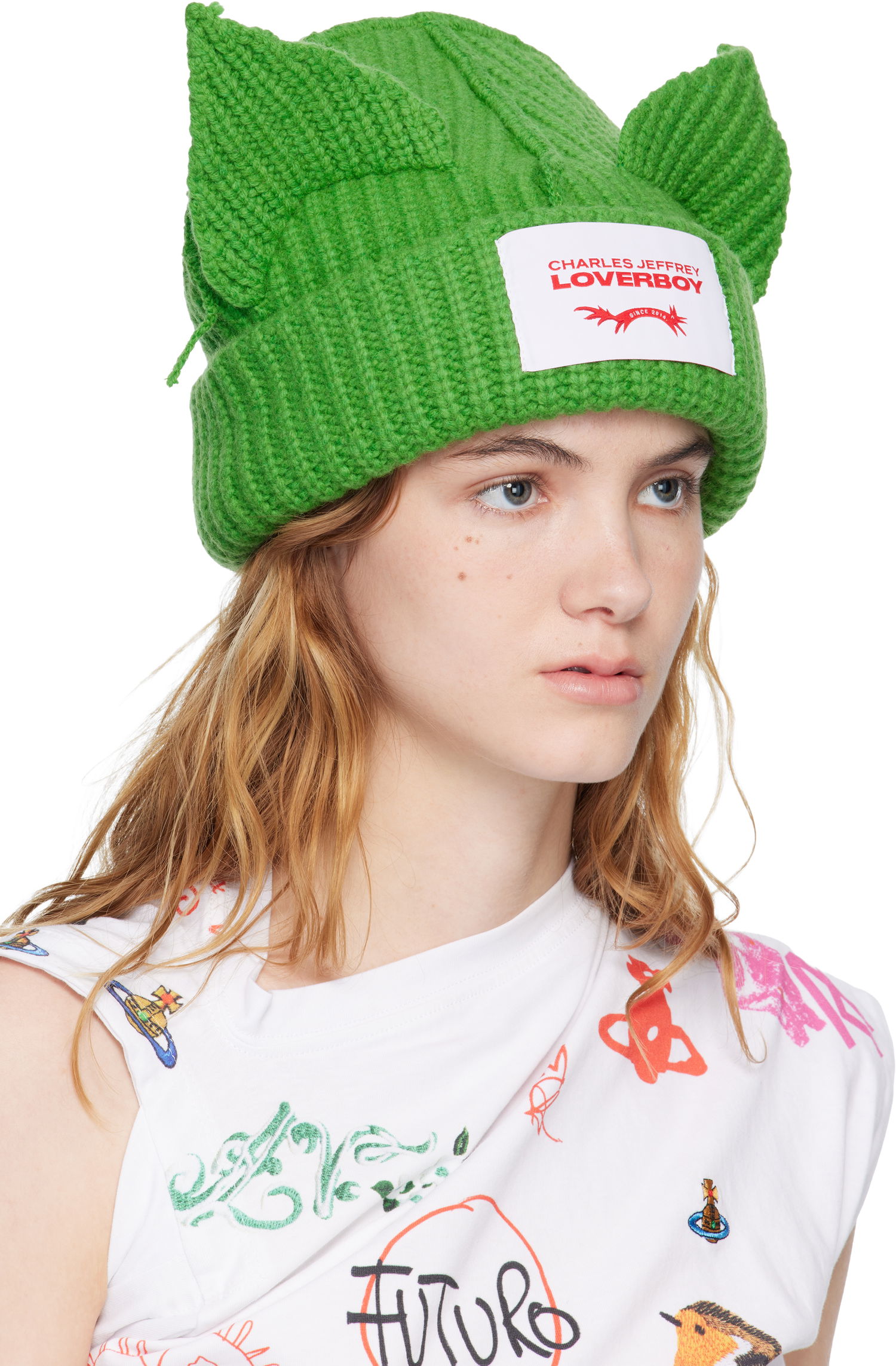 Kulicha Charles Jeffrey Loverboy Charles Jeffrey LOVERBOY Chunky Ears Beanie Zelené | 052130116, 1