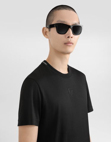 Tričko Dolce & Gabbana Dolce & Gabbana Cotton T-Shirt with DG Logo Čierna | G8RN8ZFU75FN0000, 3